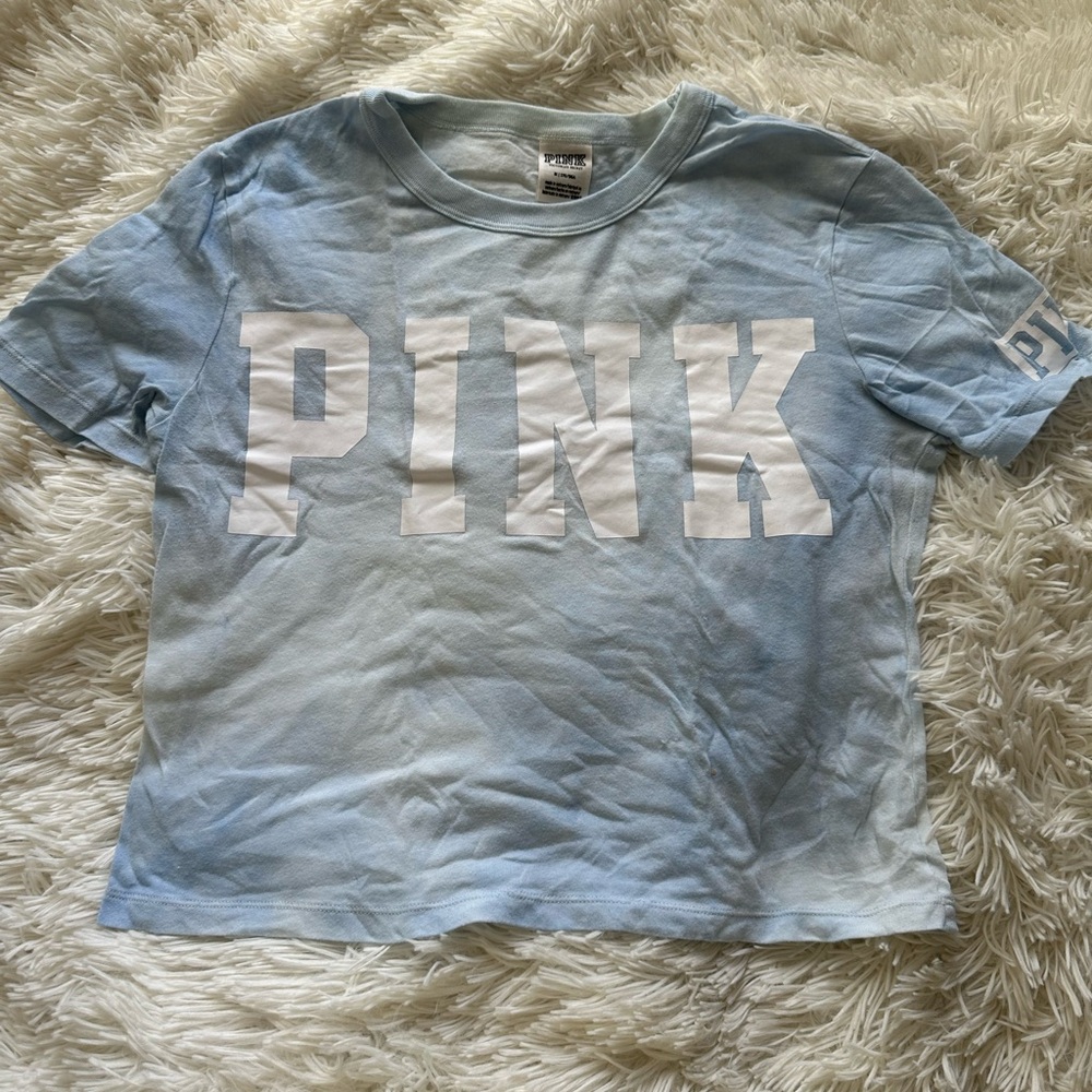 PINK Victoria's Secret Sky Blue Kids Tee